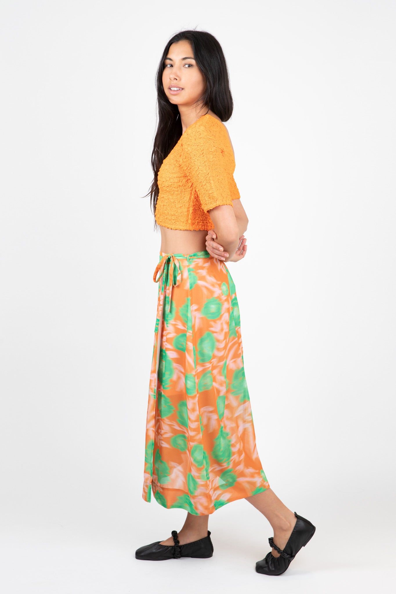 Printed Crepe Wrap Skirt sold by Hills Dry Goods product image thumbnail 3