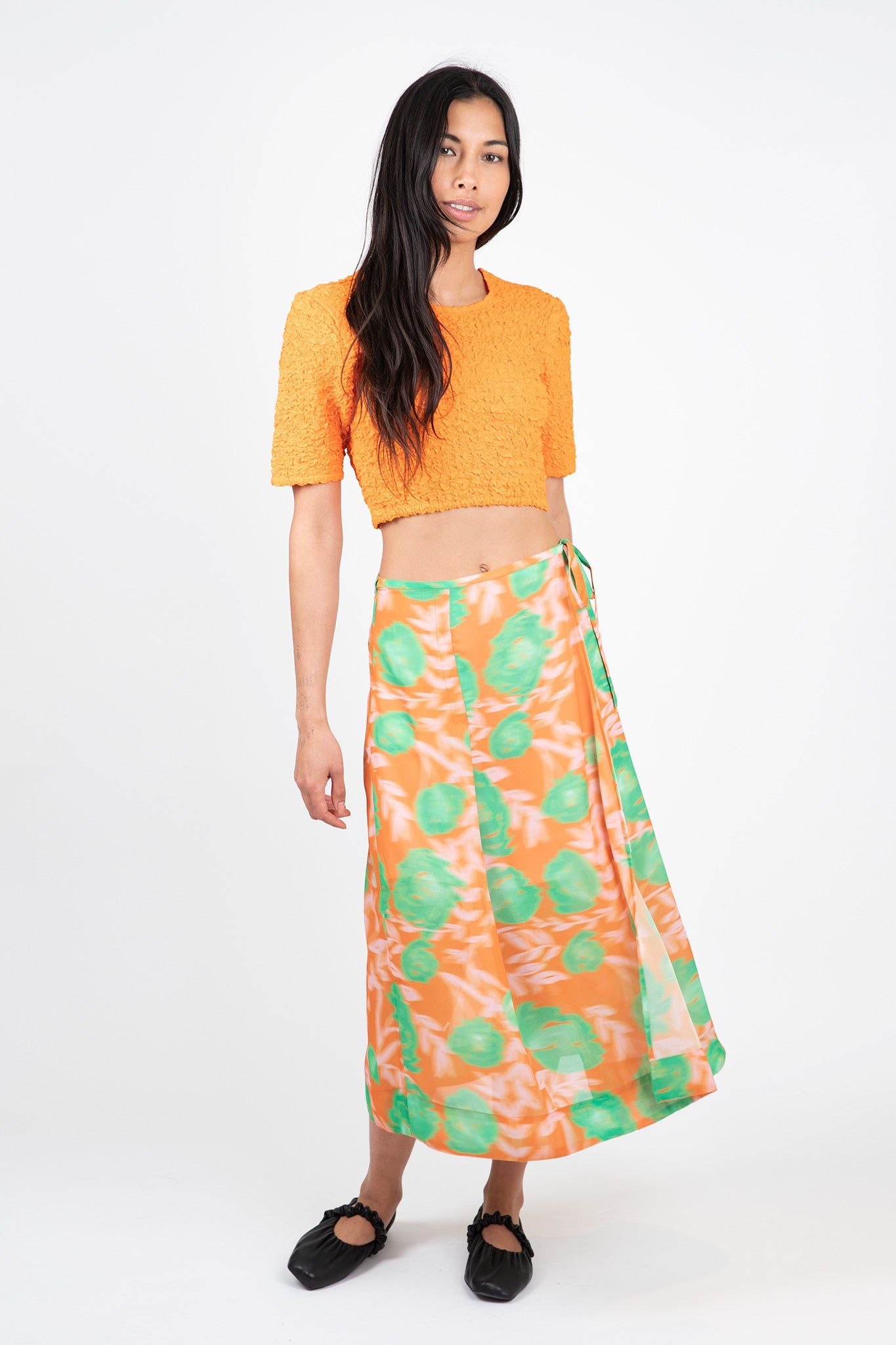 Printed Crepe Wrap Skirt sold by Hills Dry Goods product image thumbnail 2