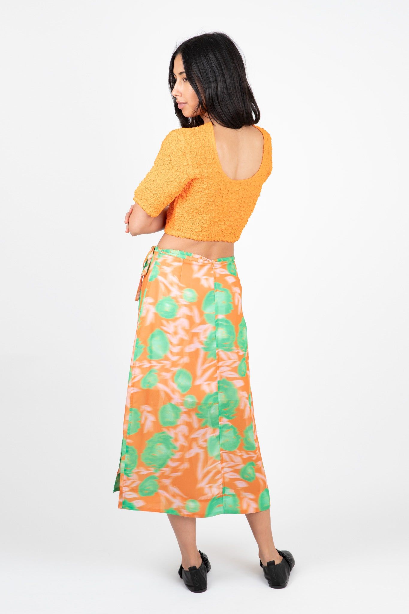 Printed Crepe Wrap Skirt sold by Hills Dry Goods product image thumbnail 4