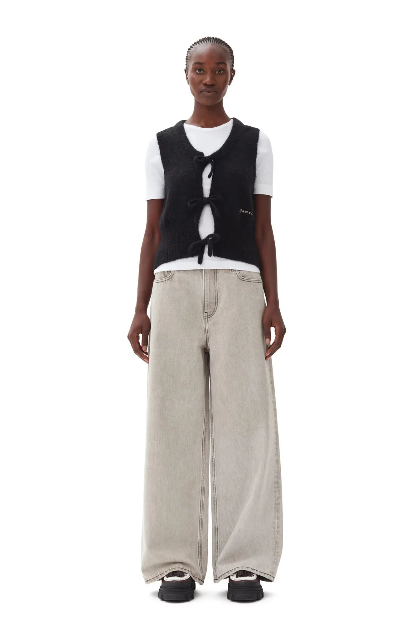 Light Mohair Tie String Vest sold by Hills Dry Goods product image thumbnail 2