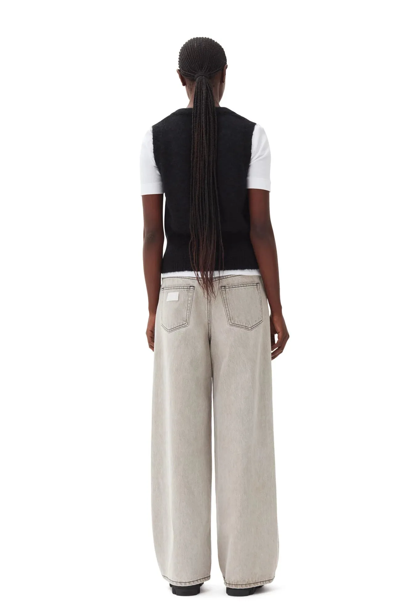 Light Mohair Tie String Vest sold by Hills Dry Goods product image thumbnail 4