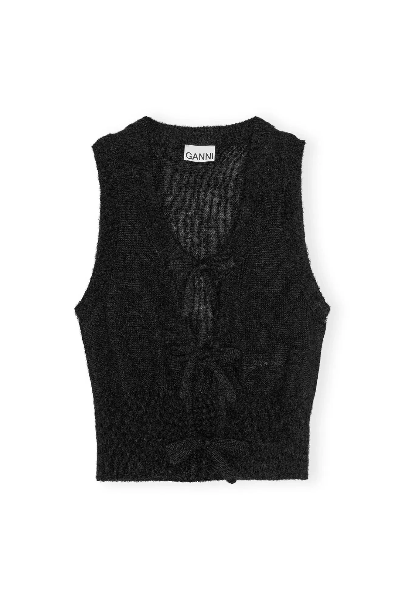 Light Mohair Tie String Vest sold by Hills Dry Goods product image thumbnail 5