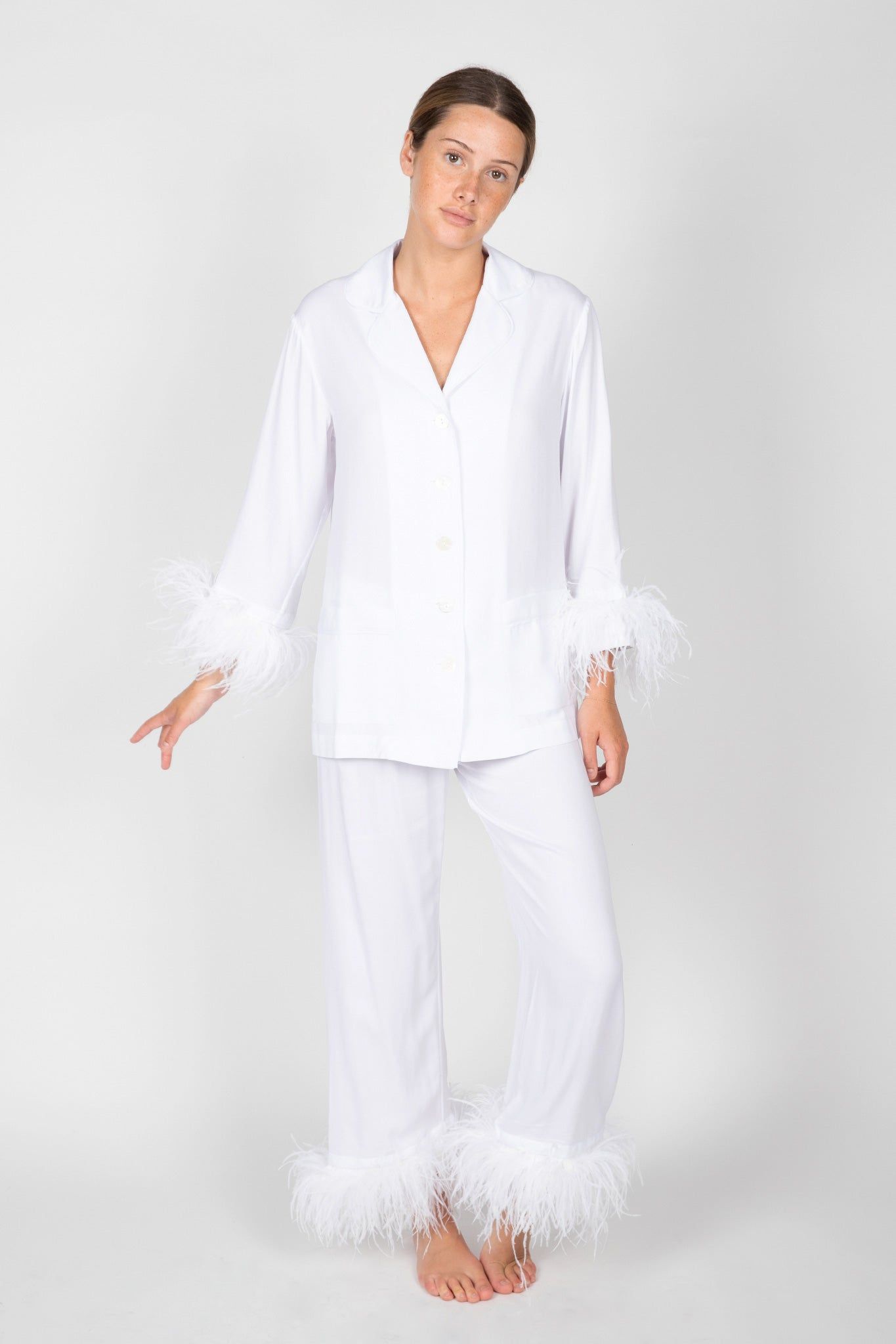 Party Pajamas Set with Double Feathers sold by Hills Dry Goods