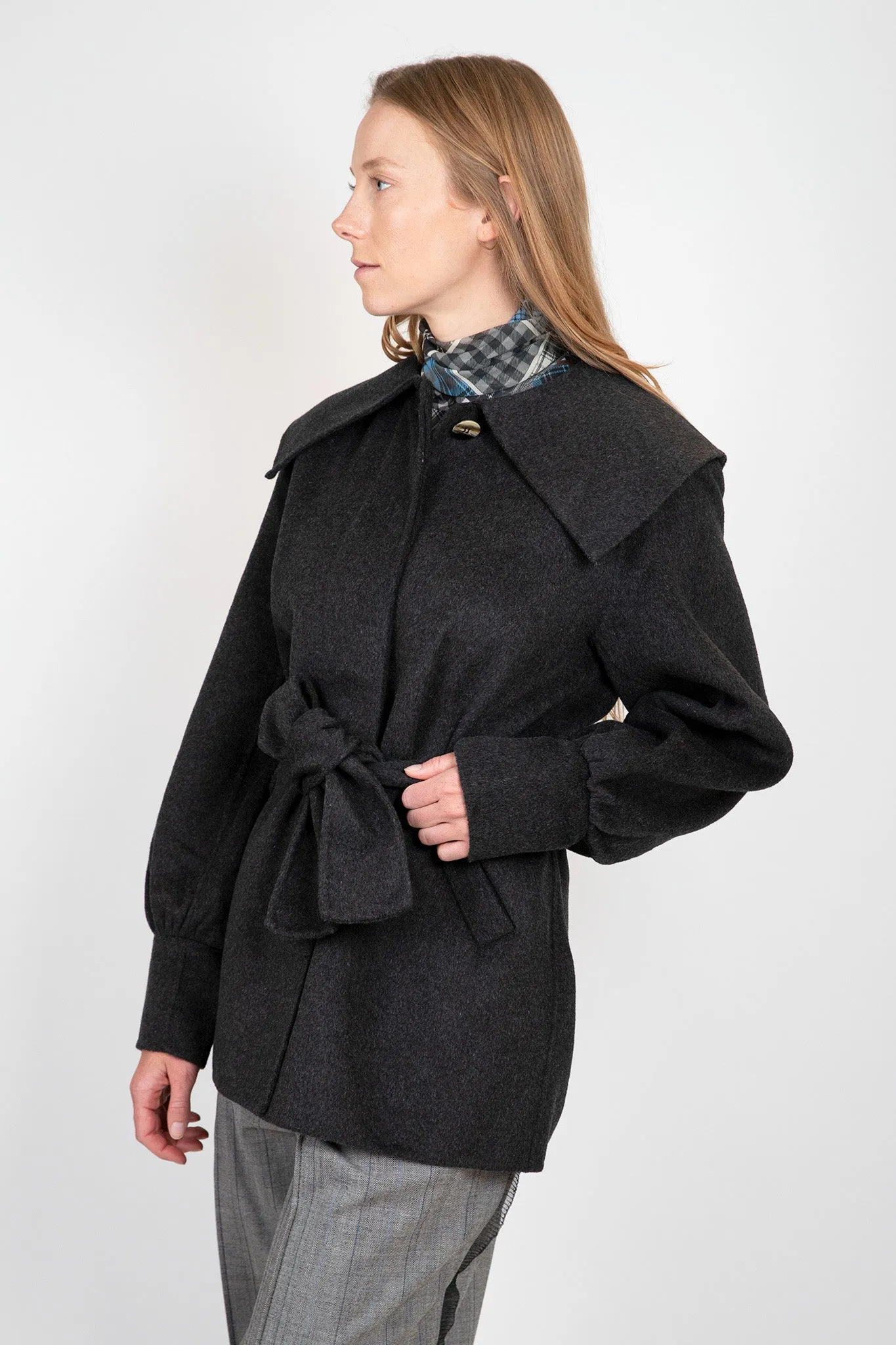 Grey Wool Collar Jacket sold by Hills Dry Goods product image thumbnail 2