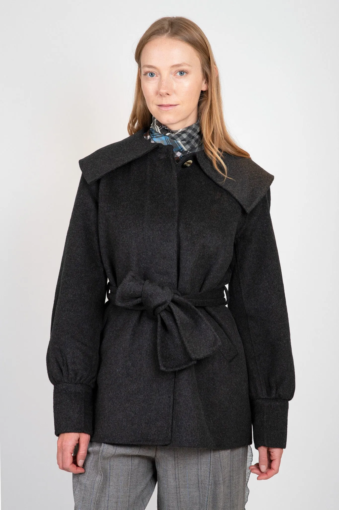 Grey Wool Collar Jacket sold by Hills Dry Goods product image thumbnail 4