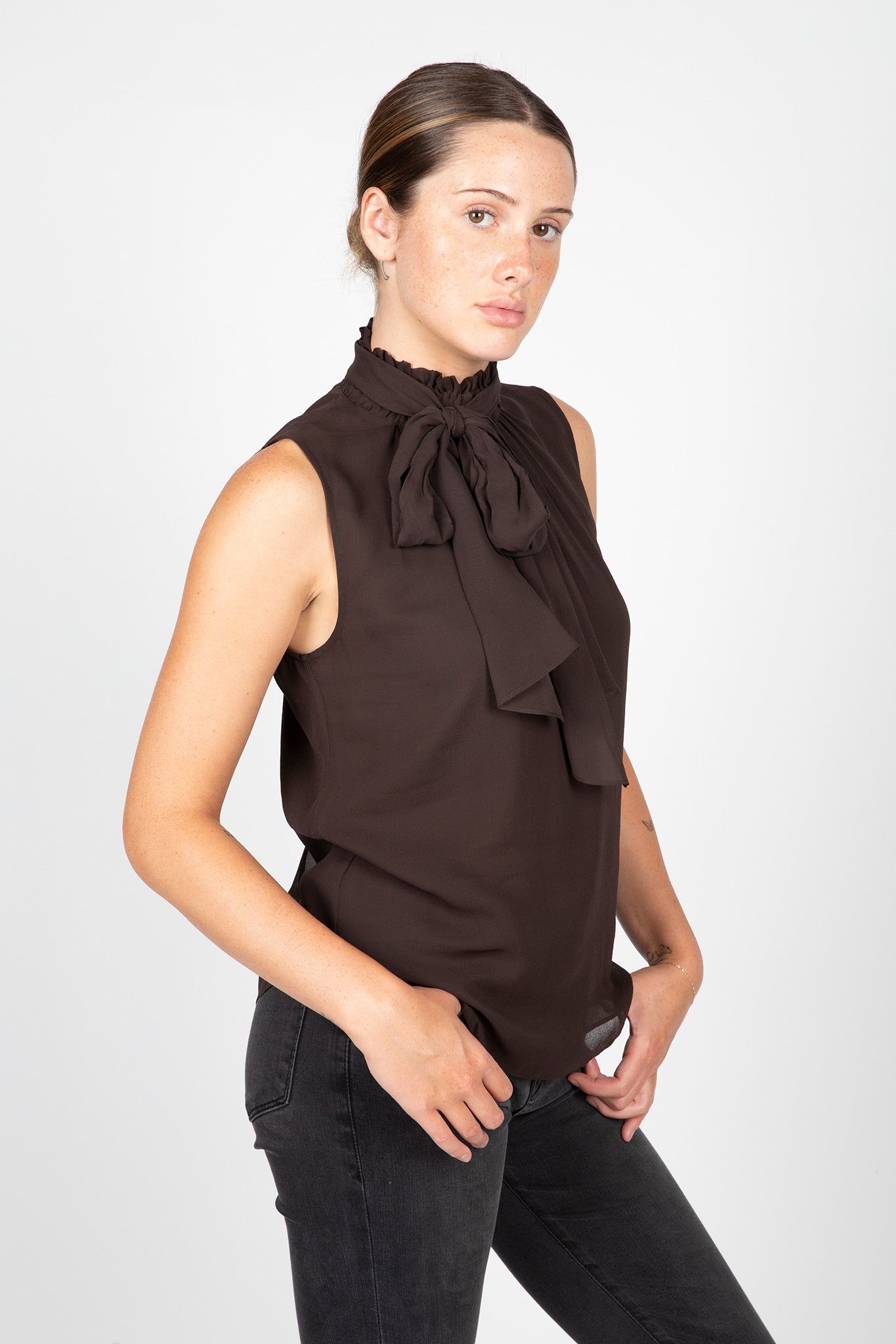 Sleeveless Bow Blouse sold by Hills Dry Goods product image thumbnail 2