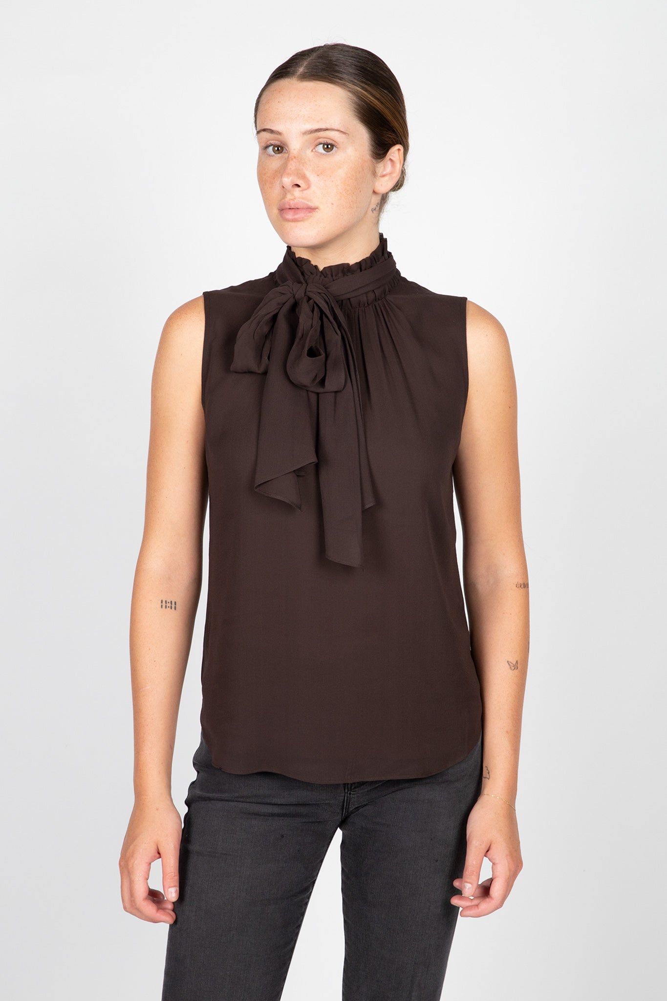 Sleeveless Bow Blouse sold by Hills Dry Goods