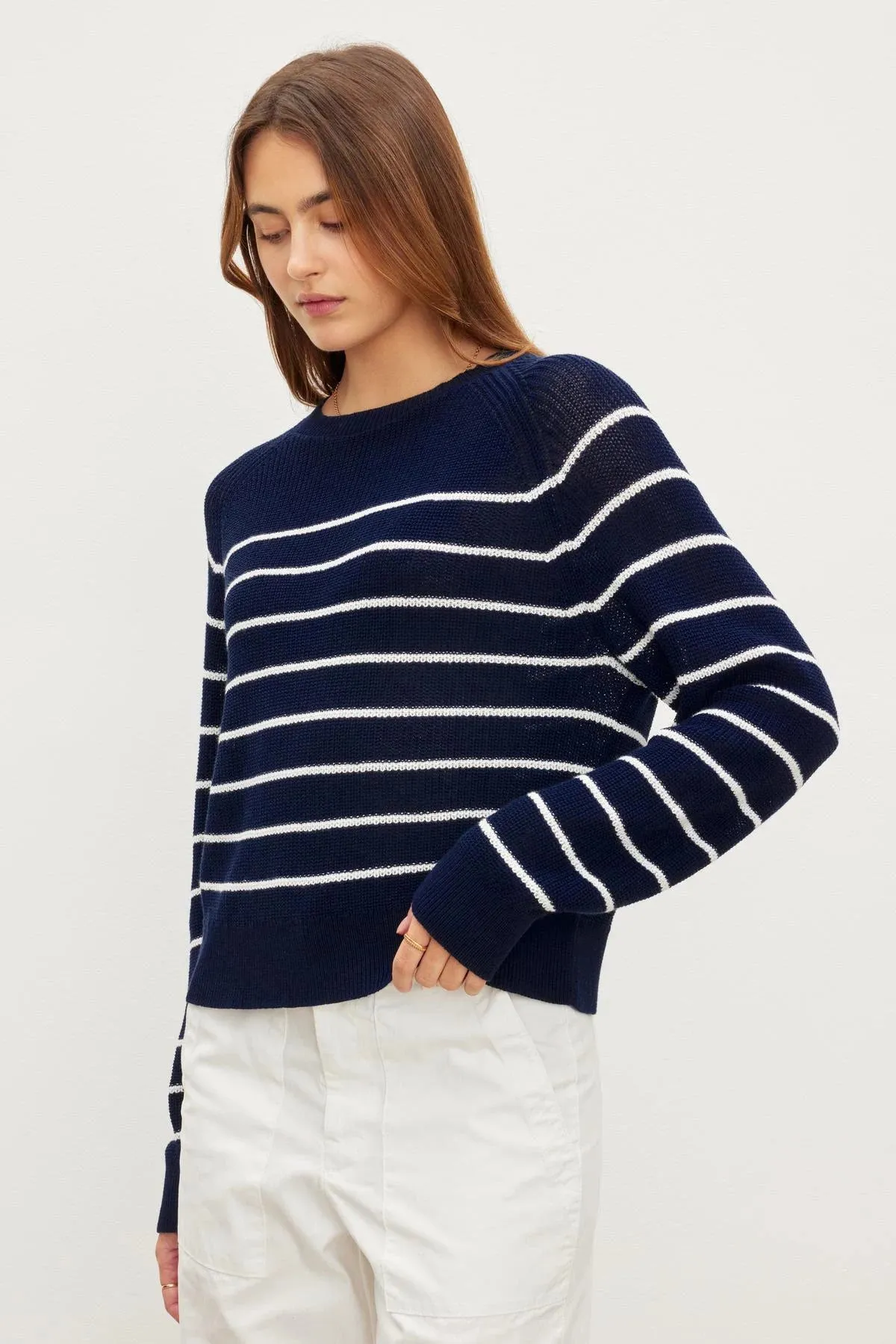 Chayse Striped Crew Neck Sweater sold by Hills Dry Goods
