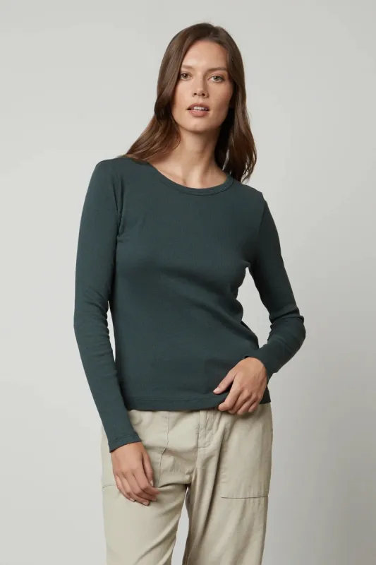 Bayler Ribbed Scoop Neck Tee sold by Hills Dry Goods
