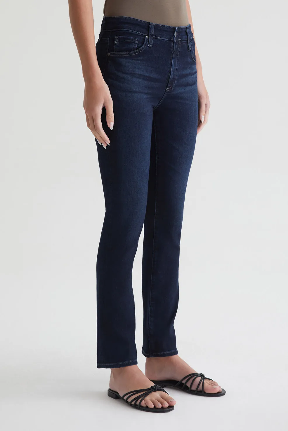 Mari High-Rise Slim Straight sold by Hills Dry Goods