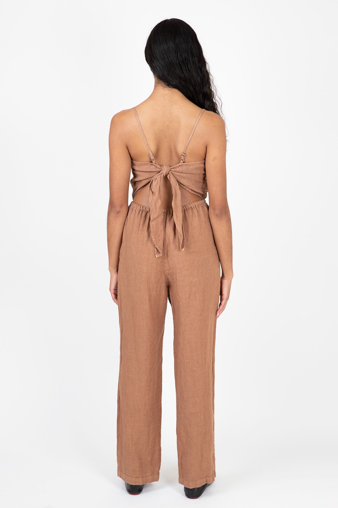 Linen Tie Back Jumpsuit sold by Hills Dry Goods product image thumbnail 4