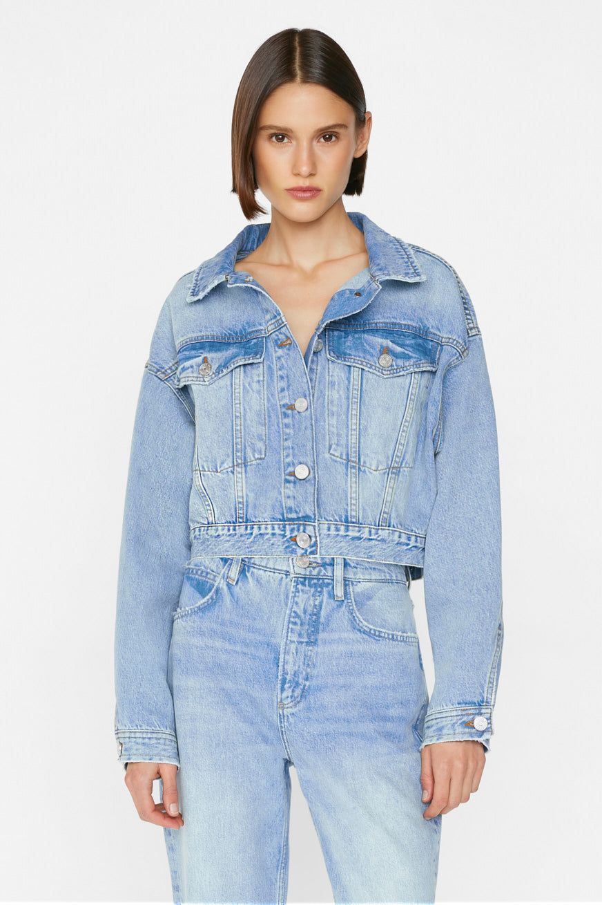 Le Cropped Oversized Jacket sold by Hills Dry Goods
