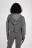 Delaney Undone Hem Crop Zip Hoody sold by Hills Dry Goods