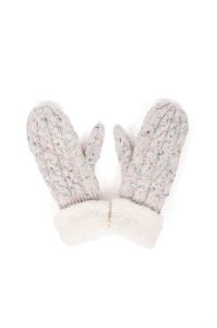 Sherpa Cable Knit Mittens sold by Hills Dry Goods