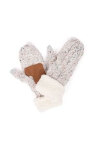Sherpa Cable Knit Mittens sold by Hills Dry Goods
