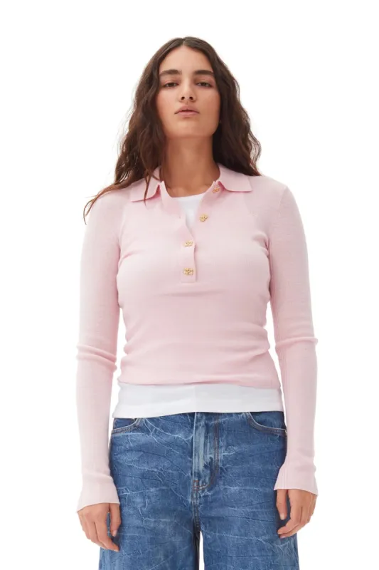 Ribbed Merino Polo sold by Hills Dry Goods