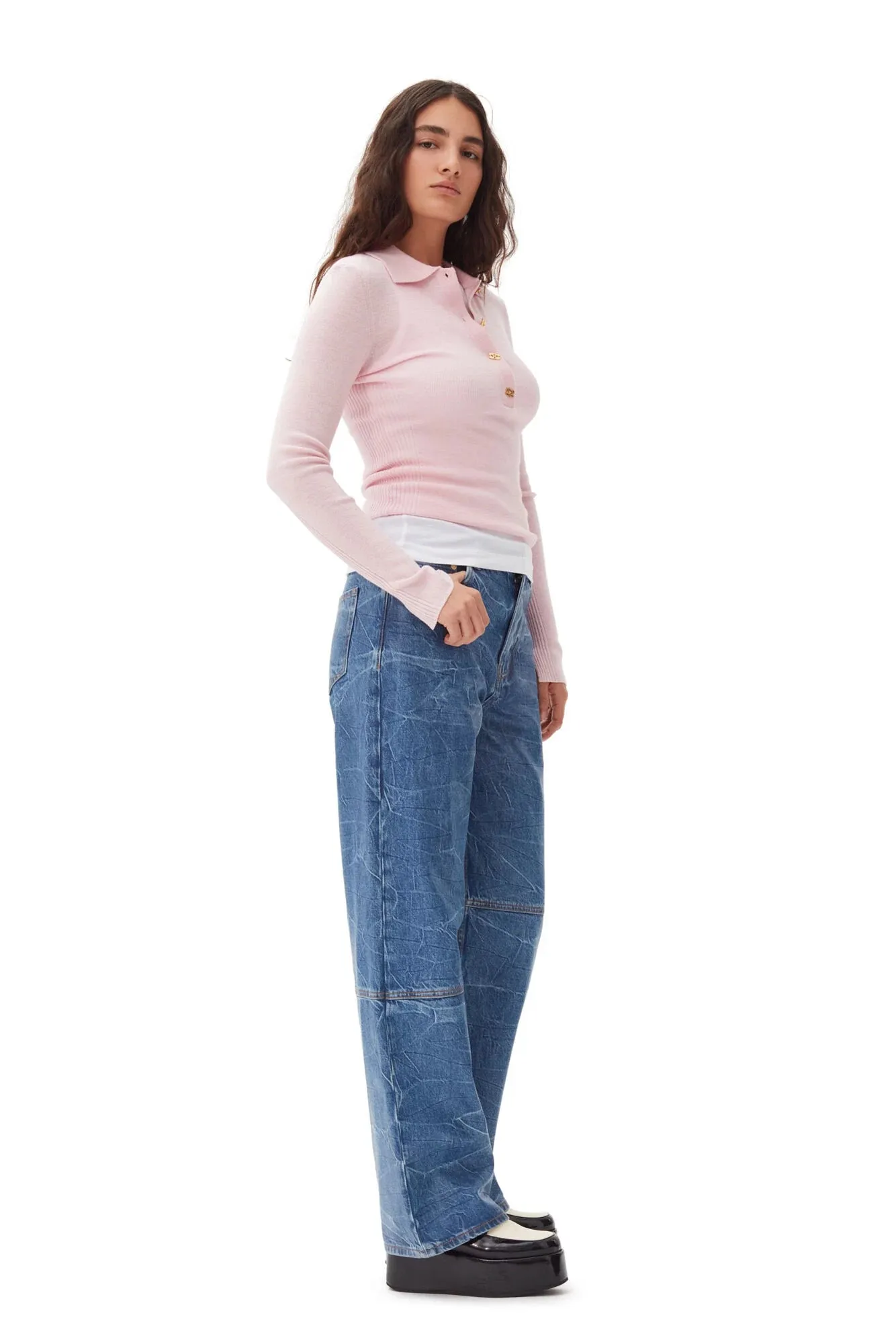 Ribbed Merino Polo sold by Hills Dry Goods product image thumbnail 3