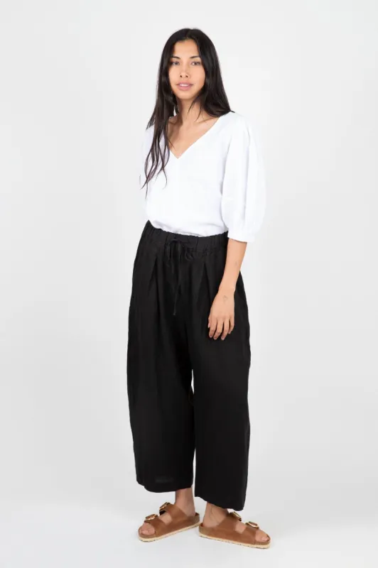 Hannah Linen Drawstring Pant sold by Hills Dry Goods
