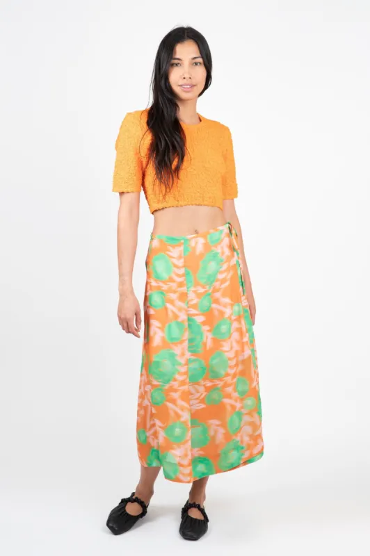 Printed Crepe Wrap Skirt sold by Hills Dry Goods