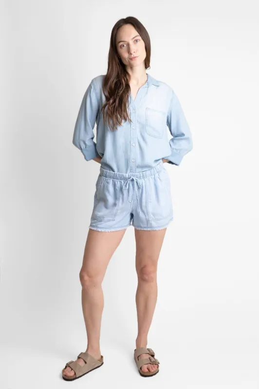 Frayed Tencel Pocket Short sold by Hills Dry Goods