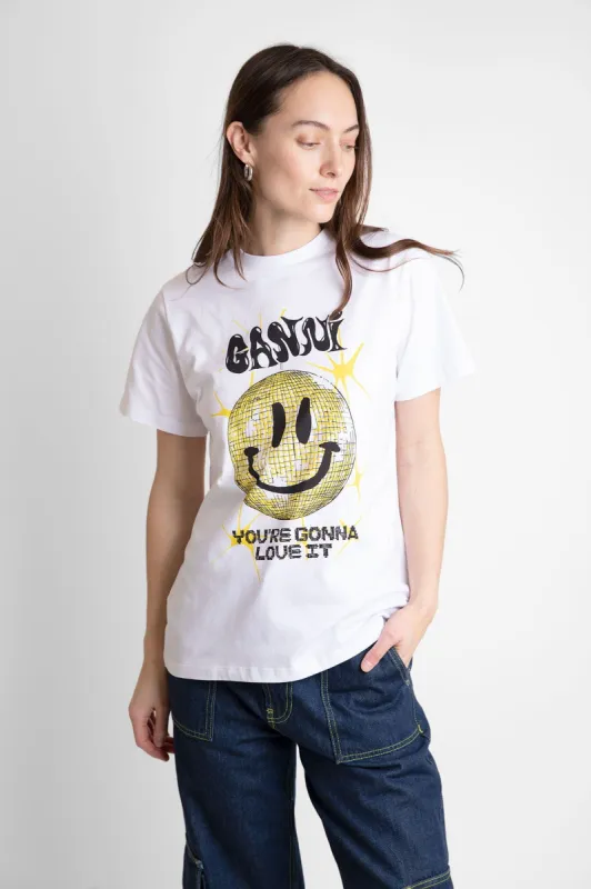 Yellow Smiley Relaxed T-shirt sold by Hills Dry Goods