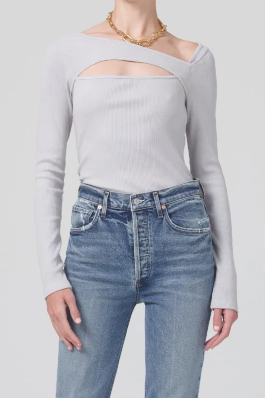 Iris Long Sleeve Cut Out Top sold by Hills Dry Goods