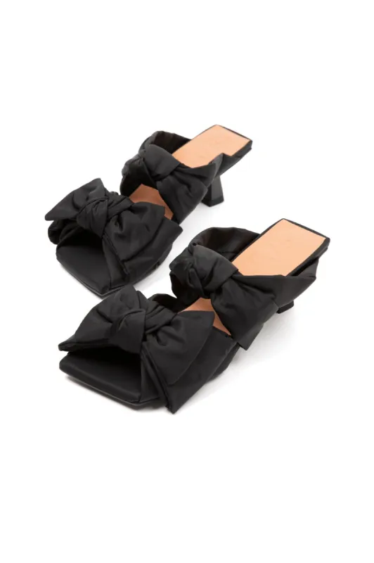 Soft Bow Kitten Heel Sandals sold by Hills Dry Goods
