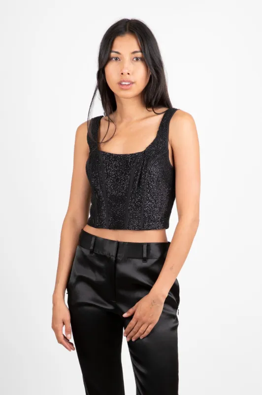 Beaded Corset Top sold by Hills Dry Goods