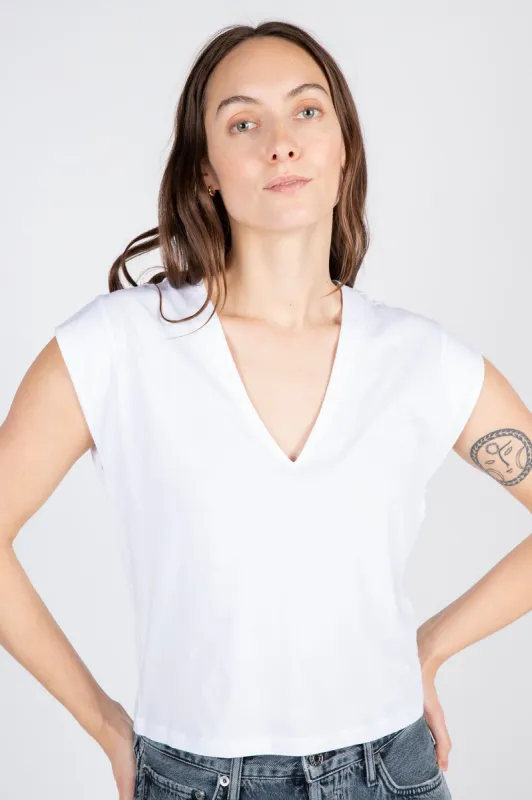Le High Rise V Neck Tee sold by Hills Dry Goods