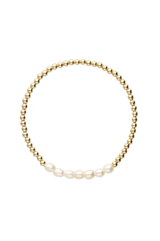 3mm Beaded Oval Pearl Bracelet sold by Hills Dry Goods