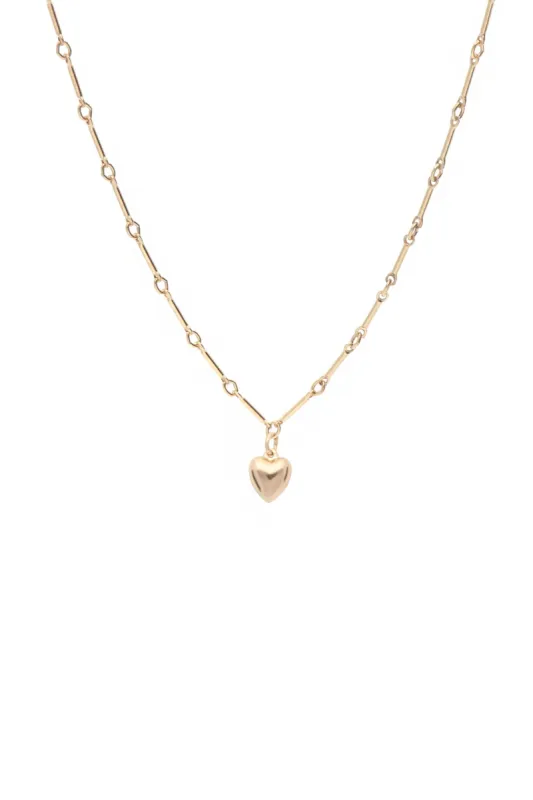 Bar Chain Heart Necklace sold by Hills Dry Goods