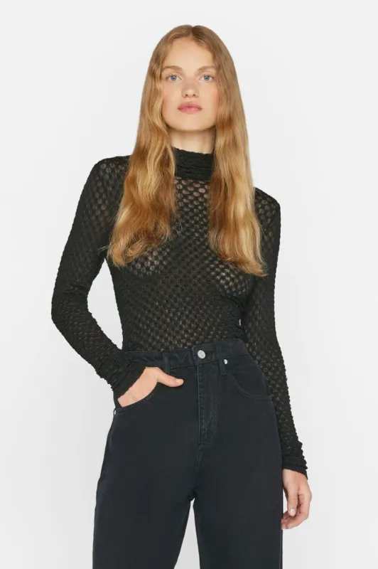 Mesh Lace Turtleneck sold by Hills Dry Goods