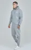 Grey Marl Essential Overhead Hoodie sold by Siksilk