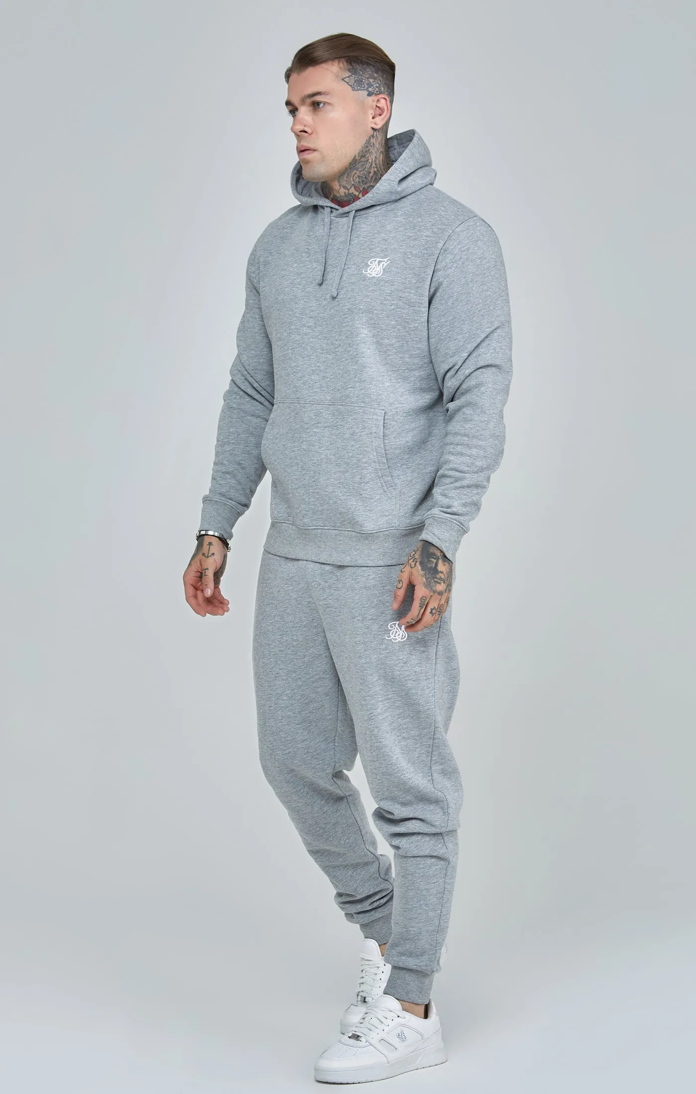 Grey Marl Essential Overhead Hoodie sold by Siksilk product image thumbnail 2