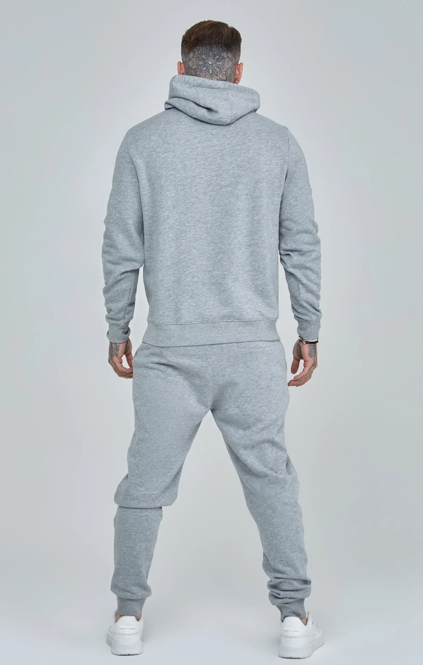 Grey Marl Essential Overhead Hoodie sold by Siksilk product image thumbnail 4