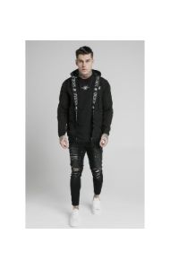 SikSilk Zip Through Windbreaker Jacket - Black sold by Siksilk