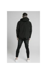 SikSilk Zip Through Windbreaker Jacket - Black sold by Siksilk