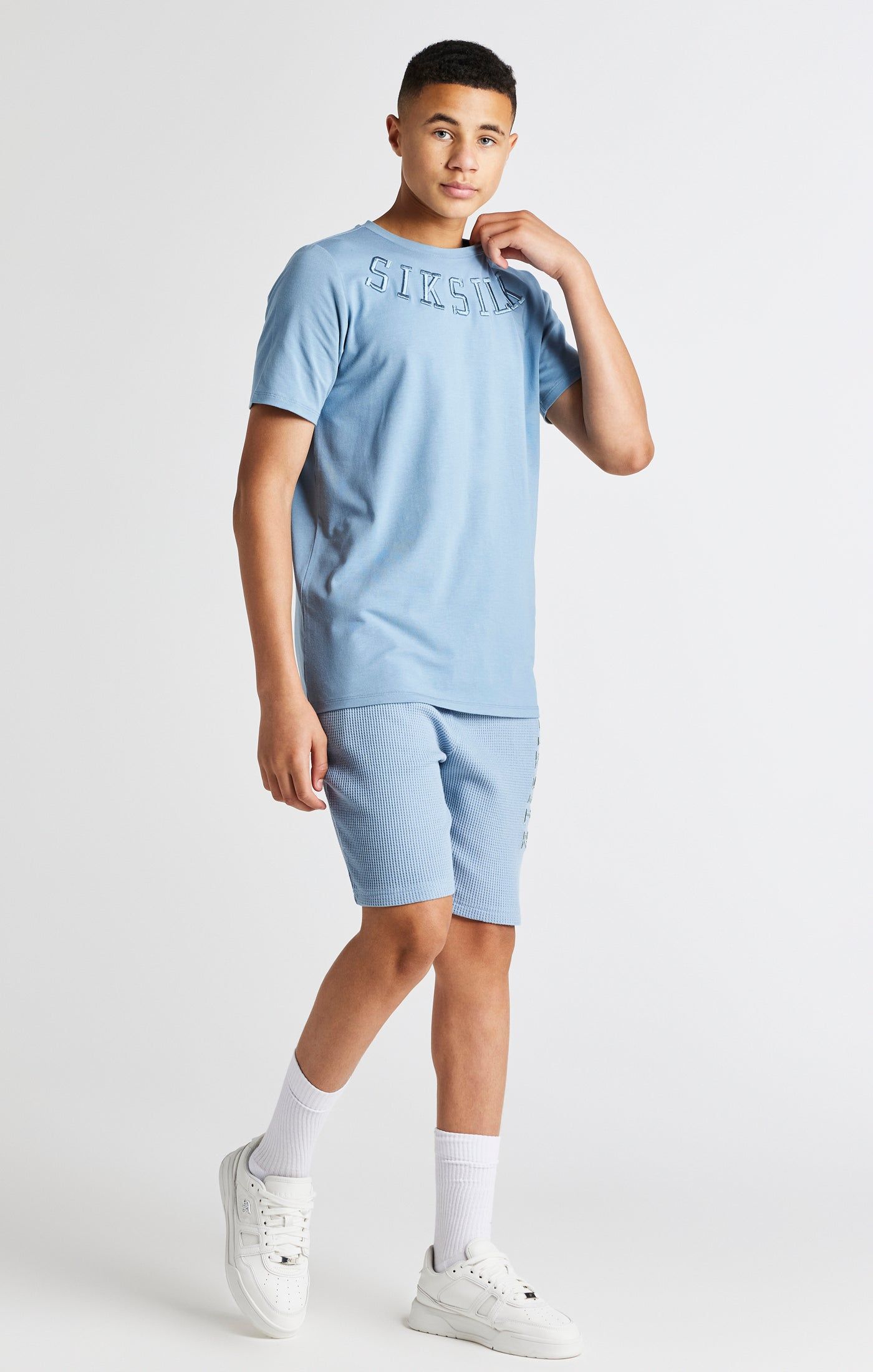 Boys Grey Waffle Short sold by Siksilk product image thumbnail 3