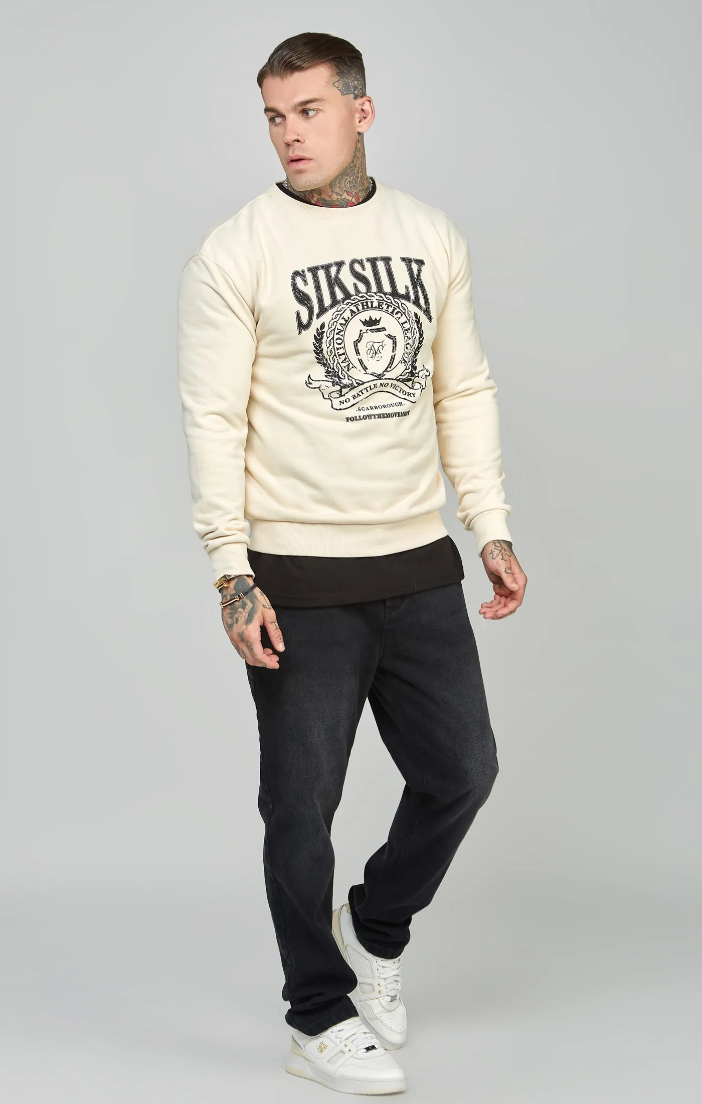 Oversized Crest Logo Sweatshirt sold by Siksilk product image thumbnail 3