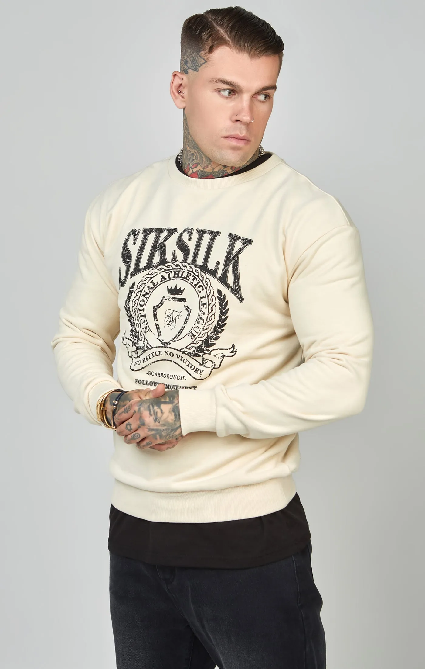 Oversized Crest Logo Sweatshirt sold by Siksilk product image thumbnail 4