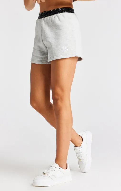 Girls Grey Marl Taped Runner Short sold by Siksilk