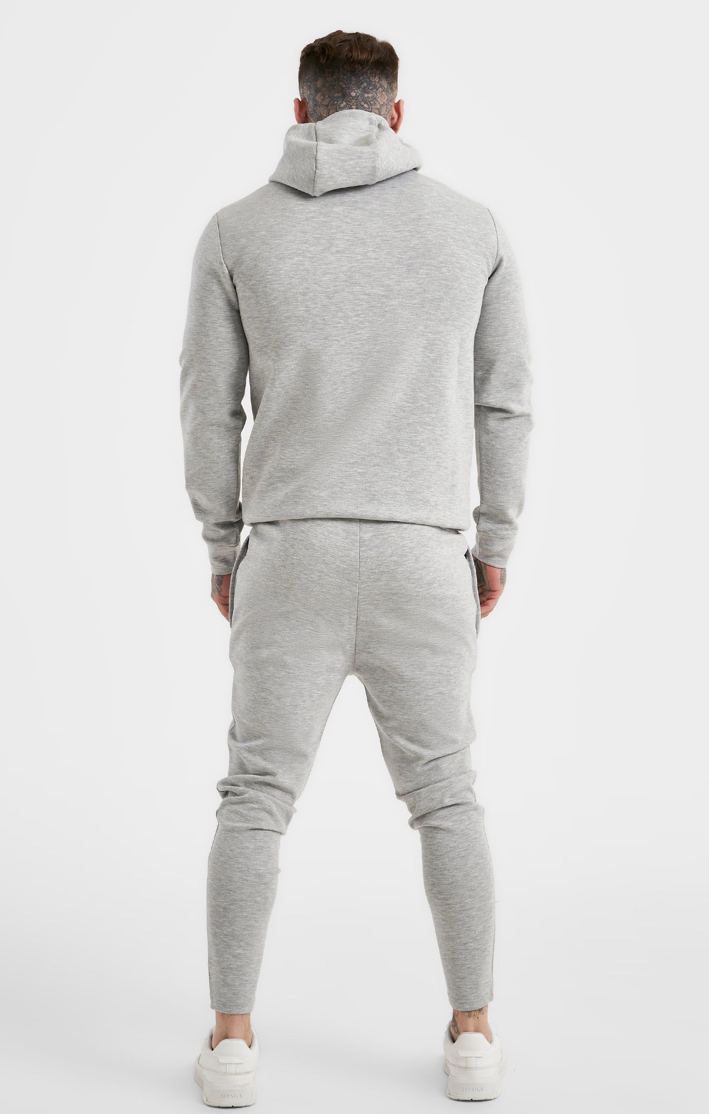 SikSilk Overhead Basic Sports Hoodie - Grey Marl sold by Siksilk product image thumbnail 5