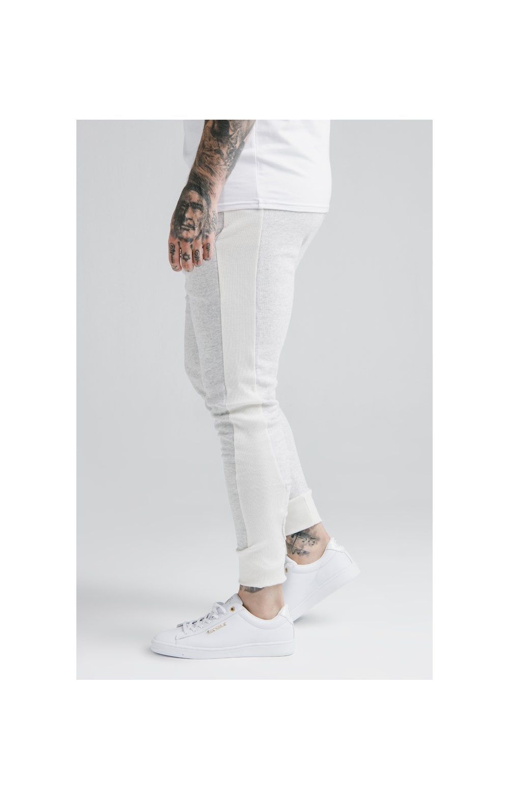 SikSilk Unite Panelled Joggers - Grey & Cream sold by Siksilk product image thumbnail 3