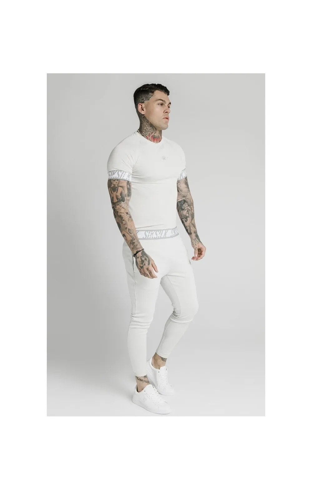 SikSilk S/S Scope Tape Tech Tee – Ice Grey sold by Siksilk product image thumbnail 3