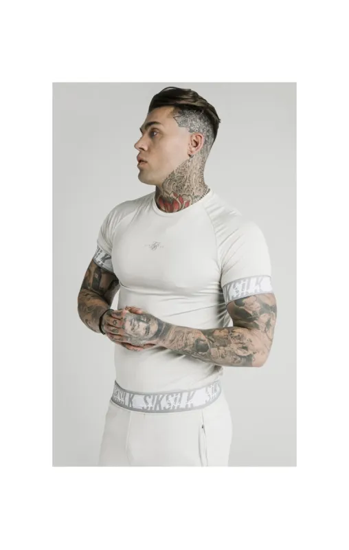 SikSilk S/S Scope Tape Tech Tee – Ice Grey sold by Siksilk