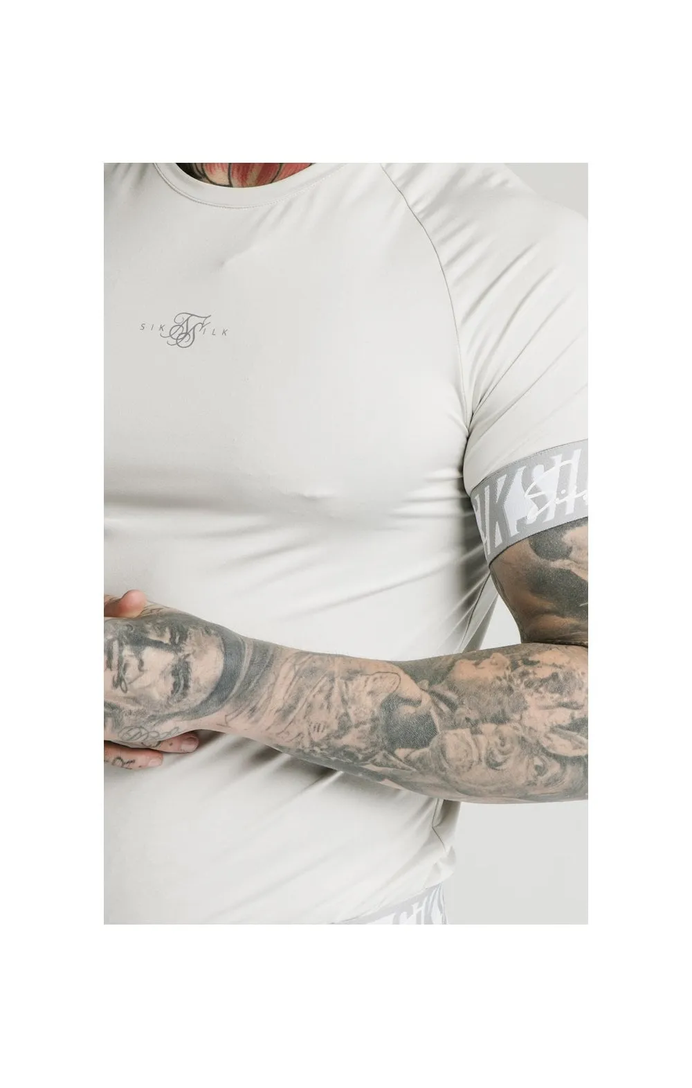 SikSilk S/S Scope Tape Tech Tee – Ice Grey sold by Siksilk product image thumbnail 2