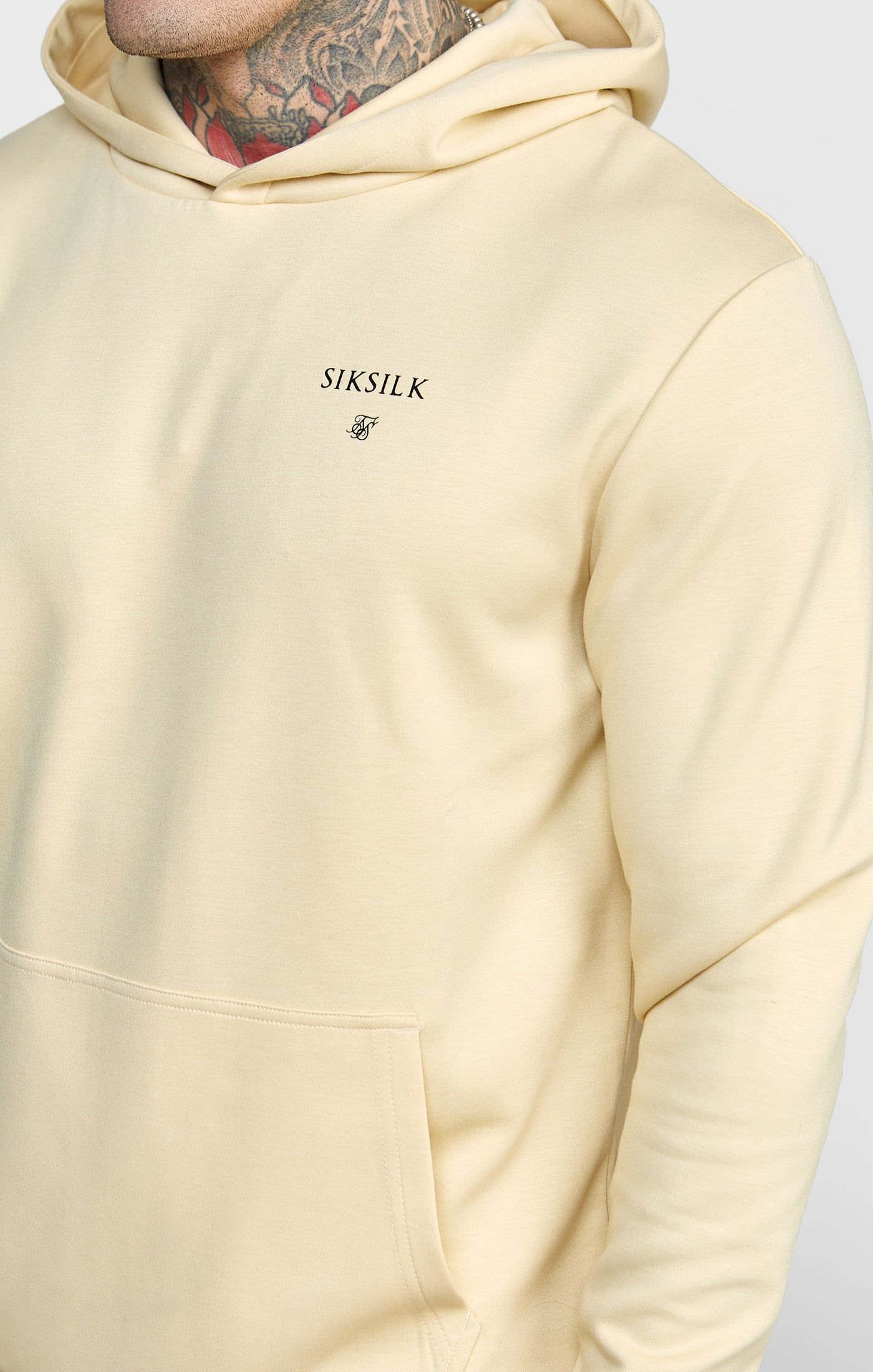 Beige Taped Overhead Hoodie sold by Siksilk product image thumbnail 2