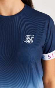 SikSilk Rainbow Fade T-Shirt Dress - Navy & White sold by Siksilk