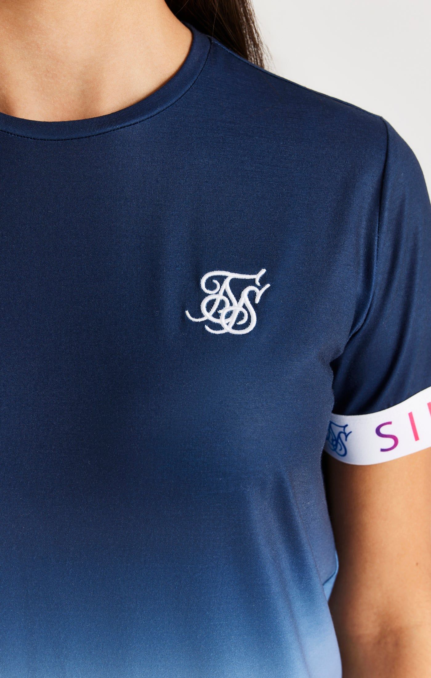 SikSilk Rainbow Fade T-Shirt Dress - Navy & White sold by Siksilk product image thumbnail 2