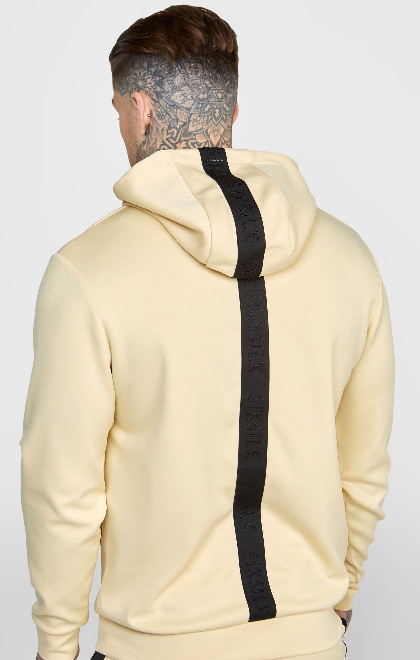 Beige Taped Overhead Hoodie sold by Siksilk product image thumbnail 6